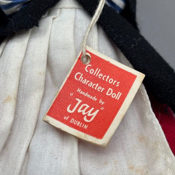 Jay of Dublin Collectors Character Doll Donegal Woman Handmade Ireland Tag 6.5" - Picture 2 of 11